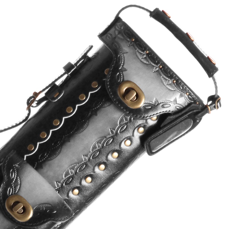 Instroke Saddle Black Airbrushed D01 Pool Cue Case – 3×7