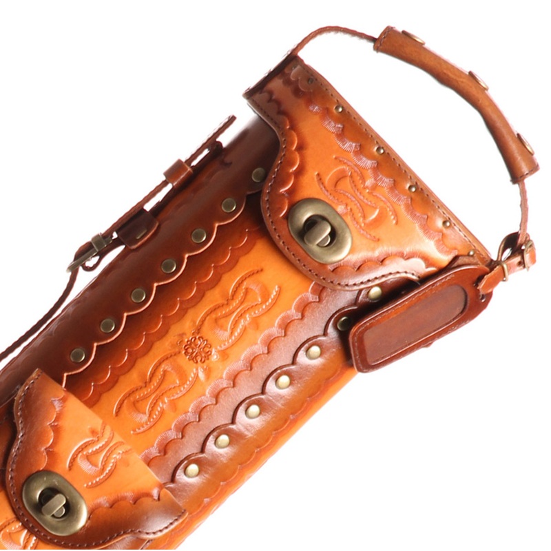 Instroke Saddle Brown Airbrushed D06 Pool Cue Case – 2×4