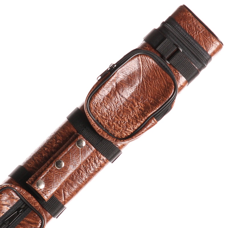 Apex Pool Cue Case 3×6 – Brown Ostrich