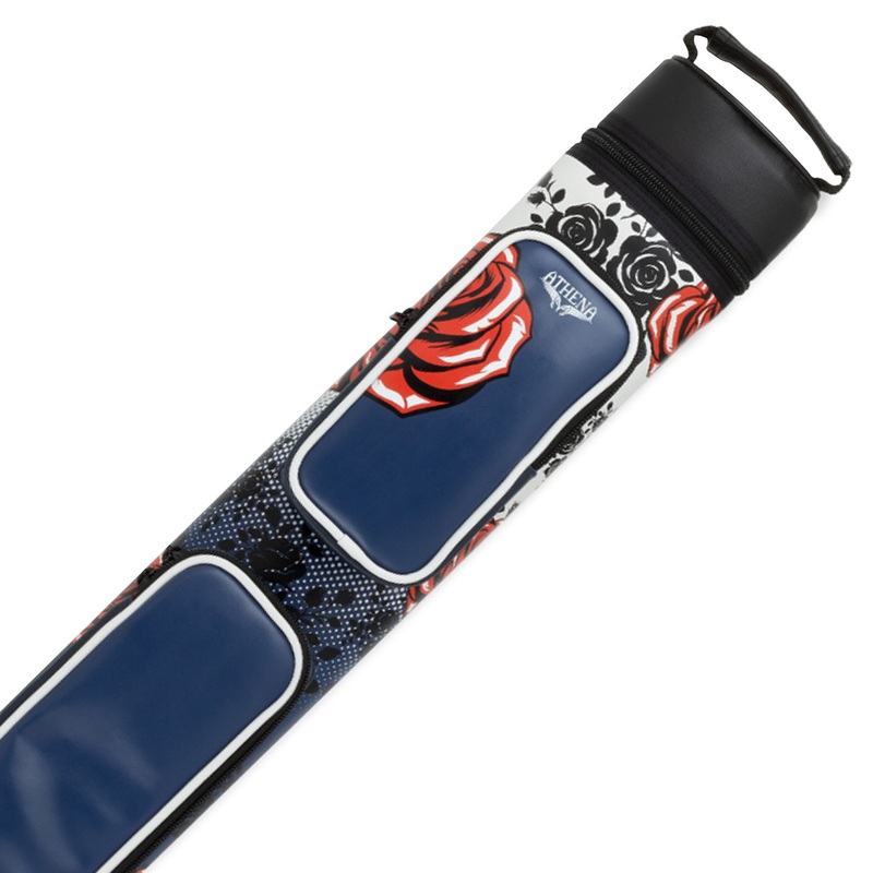Athena Red Roses Pool Cue Case – 2×2 – Backpack Straps