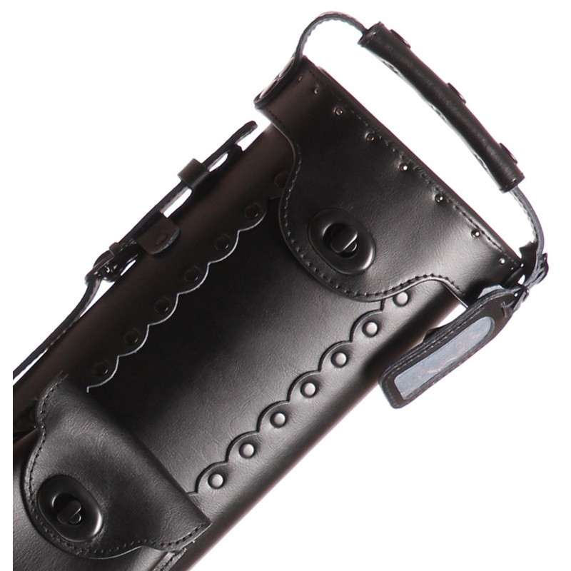 Instroke Leather Cowboy All Black Pool Cue Case – 2×2