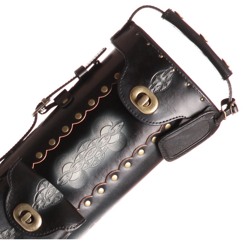 Instroke Saddle Black Airbrushed D03 Pool Cue Case – 3×7