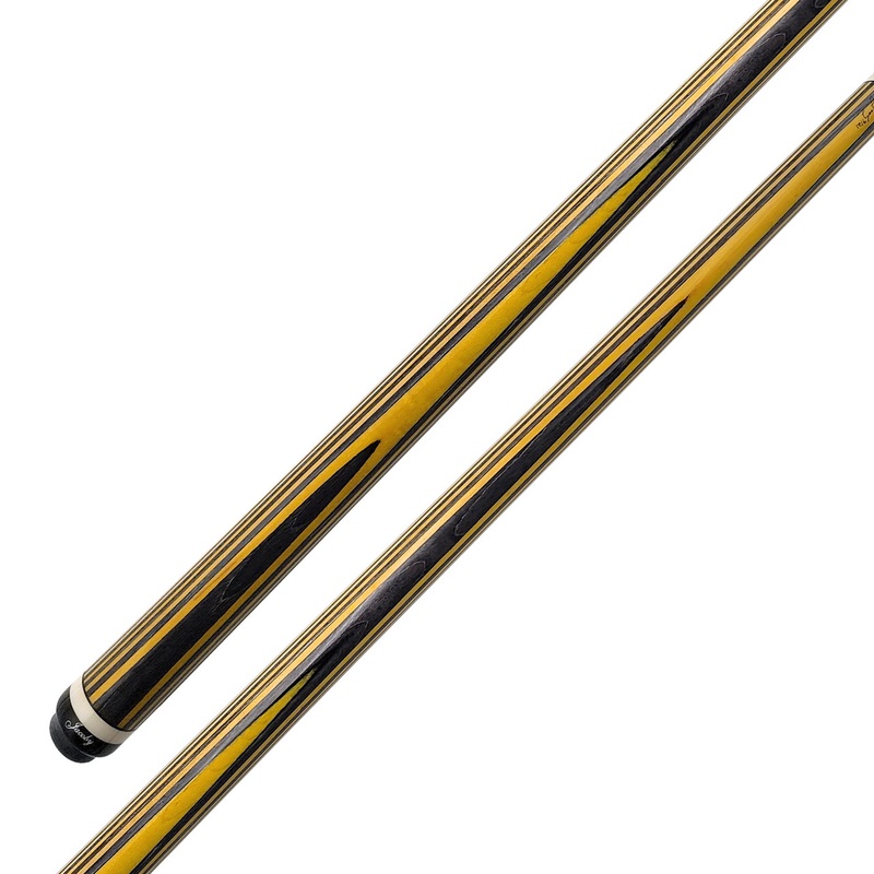 Jacoby Custom Cue – Laminated Yellow and Gray