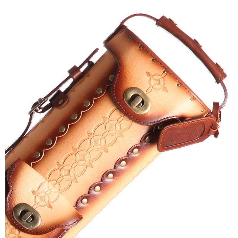 Instroke 3×7 Saddle Brown Airbrushed D05 Pool Cue Case