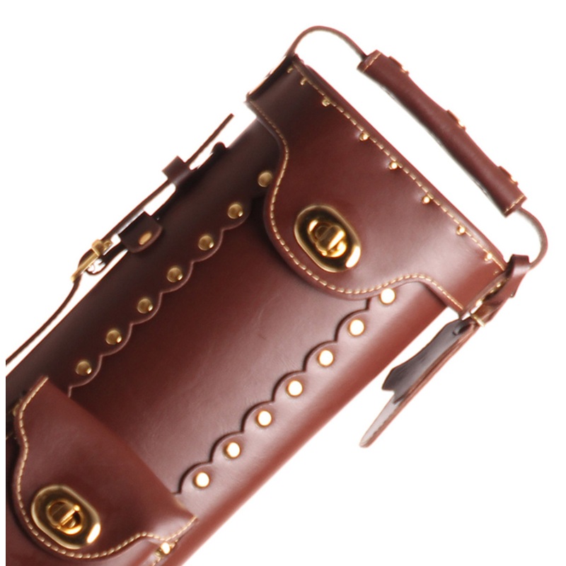Instroke Leather Cowboy Brown Pool Cue Case – 3×7