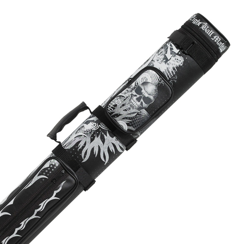 Eight Ball Mafia Skull and Flames Pool Cue Case – 2×2
