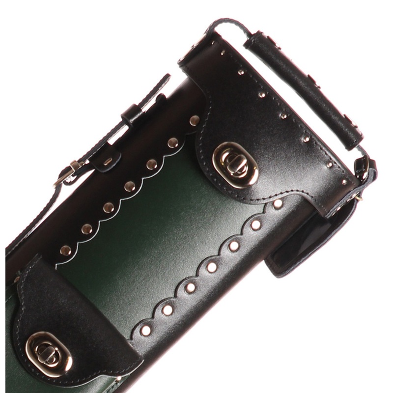 Instroke 2×3 Pool Cue Case – Geo Green