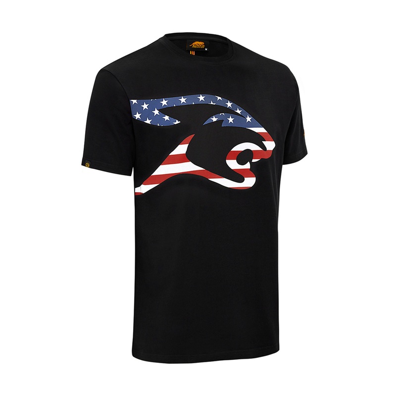 Predator Cat Logo T-Shirt – Red, White and Blue