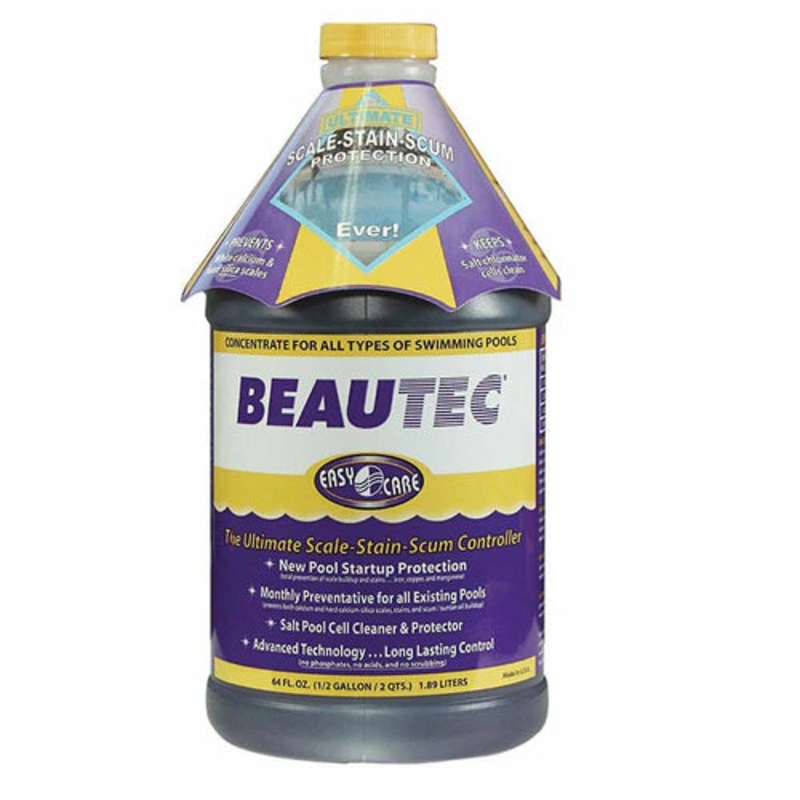 BEAUTEC – (EASY CARE) Scale-Stain-Scum Preventative, Remover, Continuous Waterline and Salt Cell Cleaner  1.89L