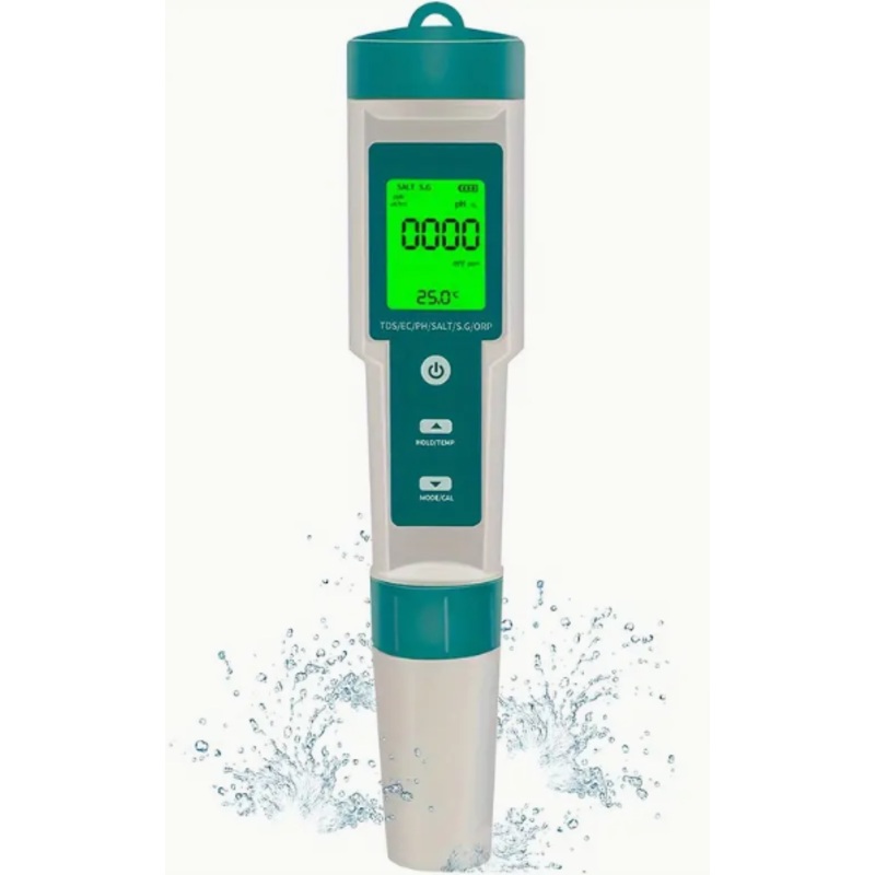 Digital Pool Test Kit Meter 6 in 1 – SALT ORP pH TDS