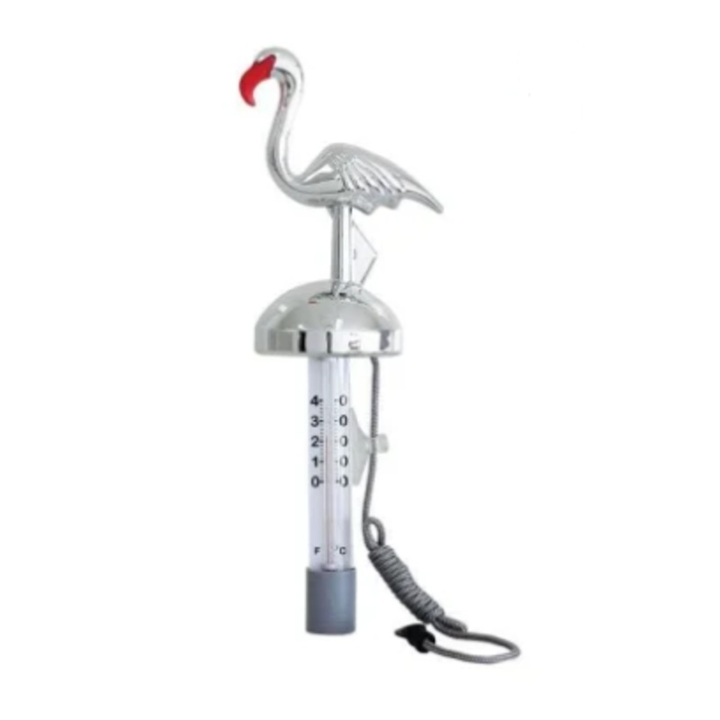 Life Chrome Flamingo Thermometer