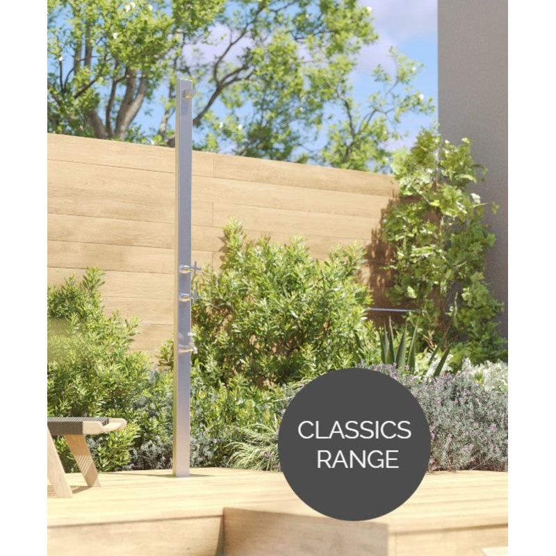 Rainware Outdoor Shower – Aussie Premium 2503 – Hot & Cold Shower + Cold Footwash Freestanding