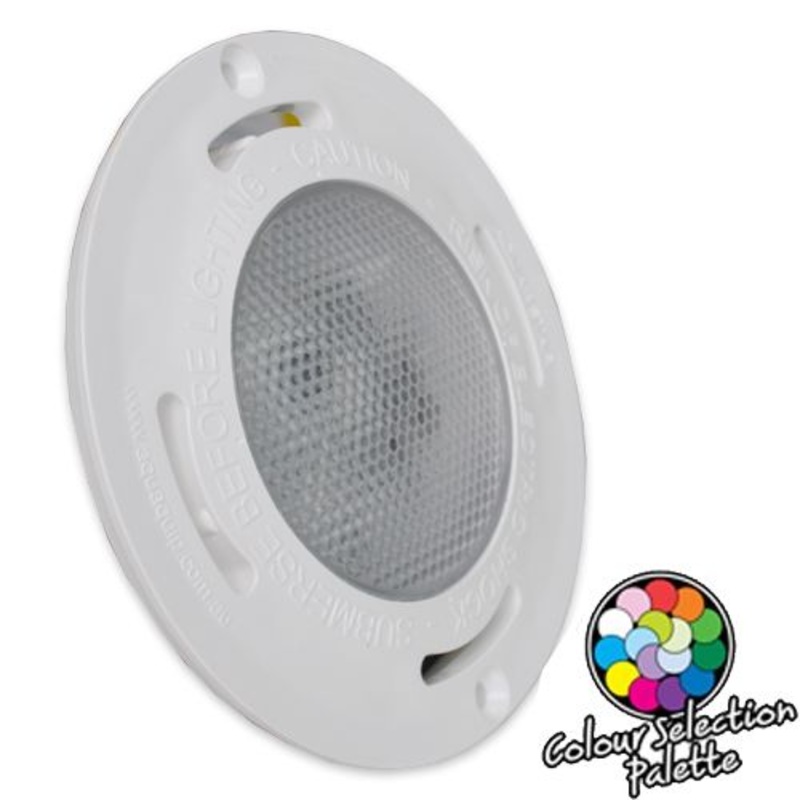 Aquaquip EvoFG LED – Fixed White, Blue or Multi-Colour fibreglass Flush Mounted Retro-Fit underwater Pool Light