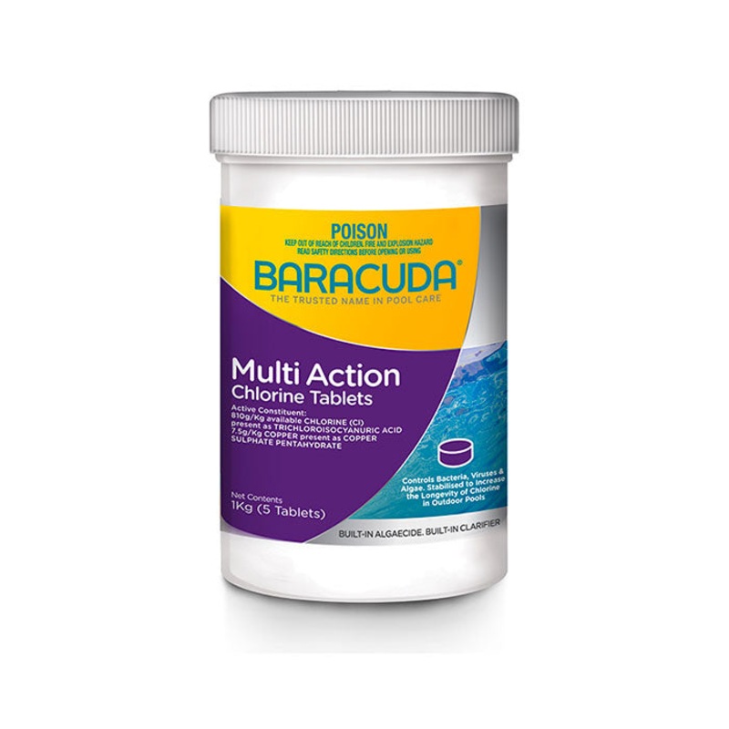 Baracuda Multi-Action Chlorine Tablets 1 kg – Pool Chemical